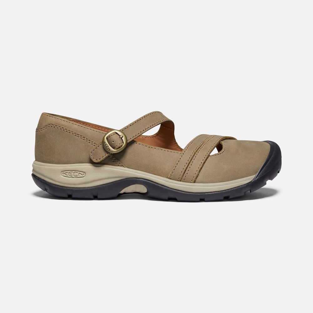 Keen Slip-On Dames Khaki - Presidio Ii Cross Strap - 72164-YMSD